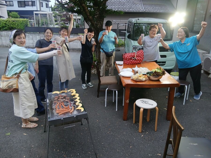 熊本県での出張バーベキューの様子（グループBBQ）